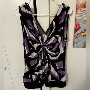 Studio Y Purple Geometric Blouse